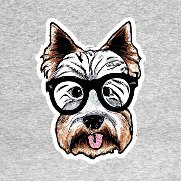 Hipster Terrier Dog Lover Retro by BetterManufaktur